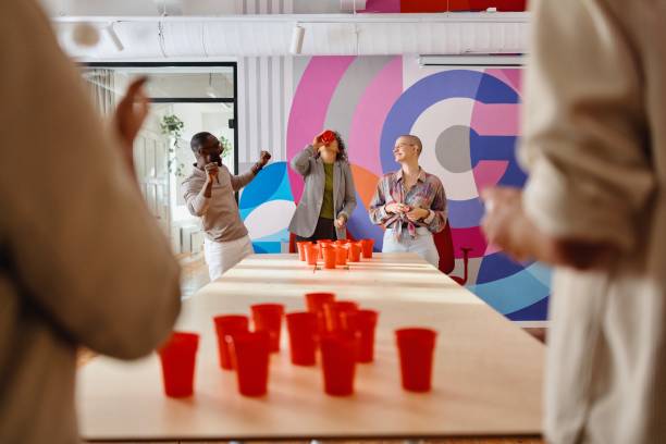 istock Colleagues bonding and having fun during team building 2183548759