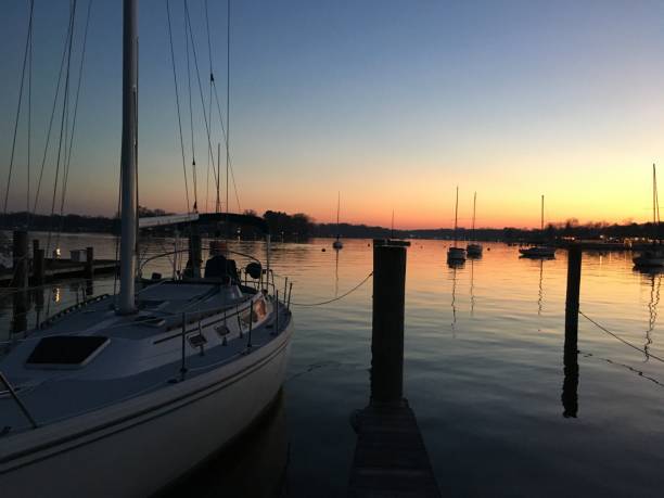 istock Sunset and Sailboat in Maryland 2183557799
