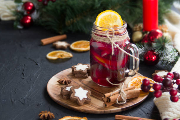 istock Christmas hot mulled wine with cinnamon cardamom and anise 2183560127