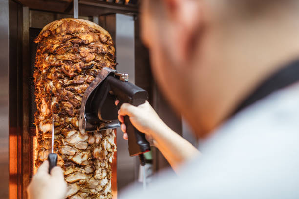 istock Slicing freshly roasted gyros 2183564547