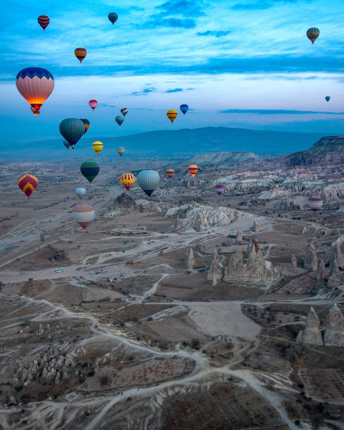 istock Sunrise landscape in Cappadocia 2183582503