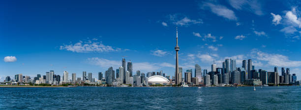 istock Panoramic view of Toronto Downtown from Lake Ontario. 2183584016