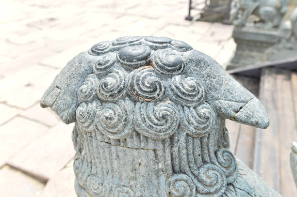 istock Vintage ornament on the stone. Close-up seamless texture. Stone texture. Embossed pattern. 2183592923