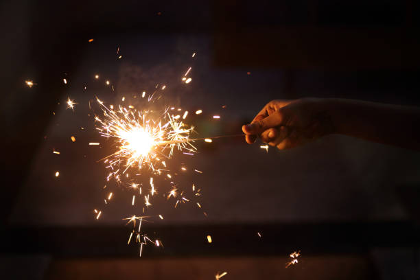 istock Golden Sparks Illuminate the Night. 2183602012