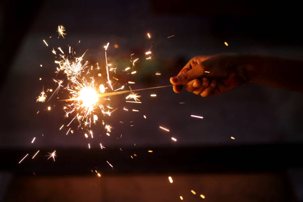 istock Golden Sparks Illuminate the Night. 2183602017
