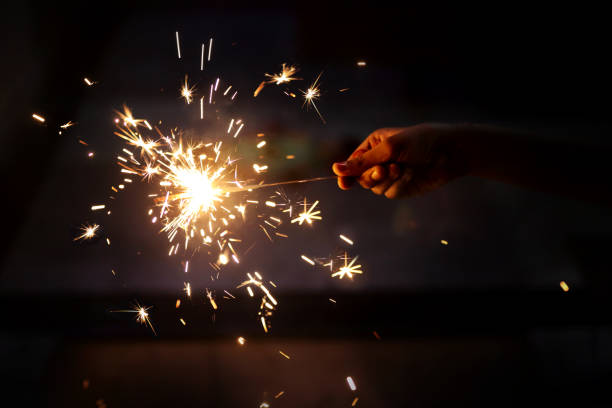 istock Golden Sparks Illuminate the Night. 2183602031