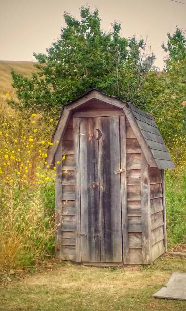 istock Outhouse in remote location 2183604327