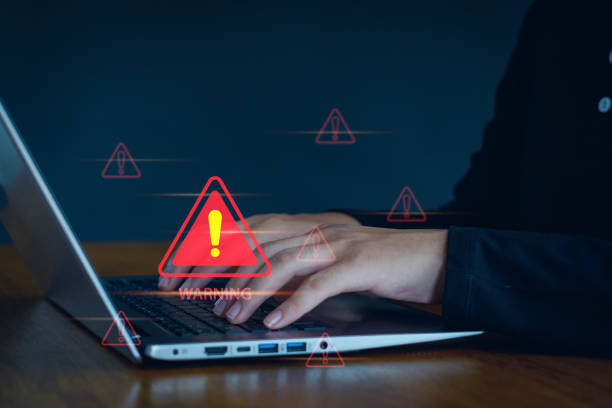 istock Malicious software, virus and cybercrime, System warning hacked alert,  cyberattack on online network, data breach, risk of website. compromised information concept. 2183608727