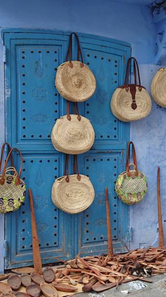 istock Blue door in chef chouen Morocco 2183612869