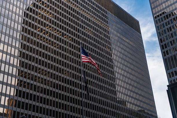 istock skyscraper with glassy facade. modern building in metropolis city. skyscraper in metropolis city. city downtown with skyscraper. metropolis architecture. skyscraper building architecture of america 2183612912