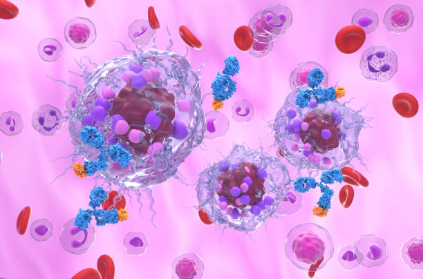 istock Monoclonal antibody therapy in neuroendocrine tumor (NET) - isometric view 3d illustration 2183612947