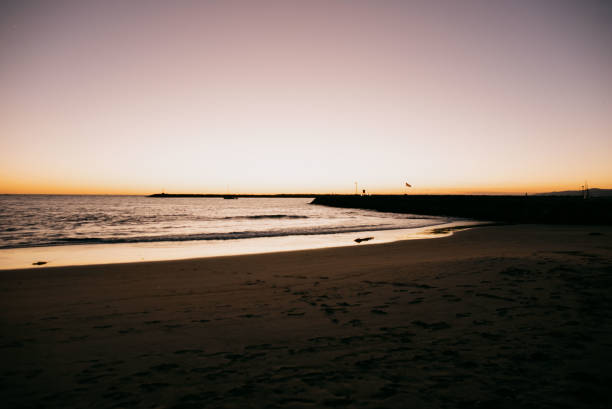 istock Sunset and peaceful view by the sea in November 2183616207