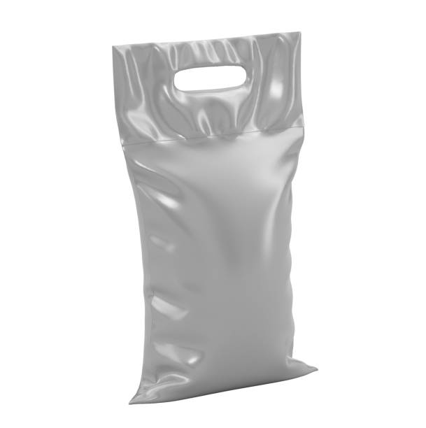istock Plastic grocery bag. Close up of empty plastic bag with space for your logo. Isolated on white background. Disposable plastic bag with handles. 2183621376