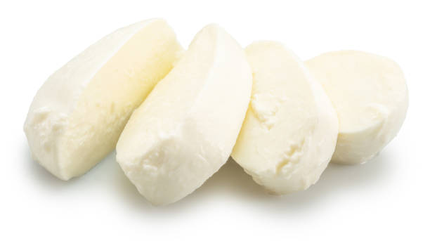 istock Sliced mozzarella cheese ball on white background. File contains clipping path. 2183626280