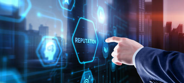 istock Businessman presses a button Reputation. Management Branding Concept 2183626700