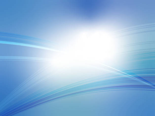 istock Dazzling and shining abstract background of wave lines_blue 2183629328