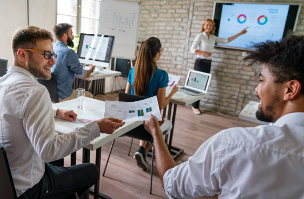istock Business people meeting at office analyzing data, discussing for planning strategy for new project 2183630422