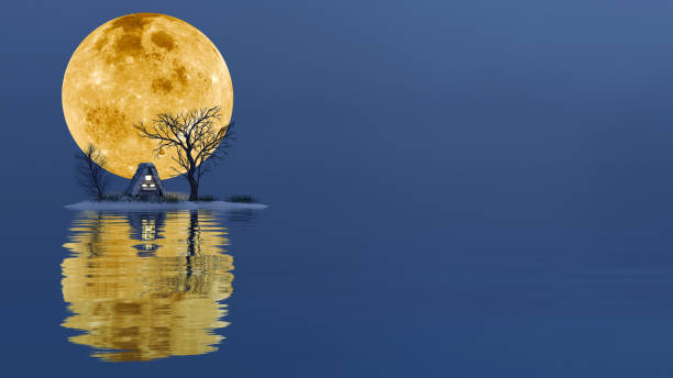 istock Calm cottage at a lake 2183633182