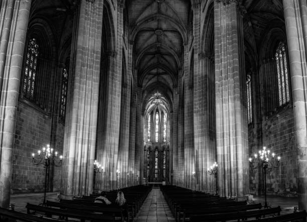 Batalha, Portugal - June 02, 2024 - Magnificent architecture in the gothic Batalha church