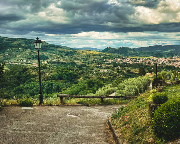 view from a little village in italy