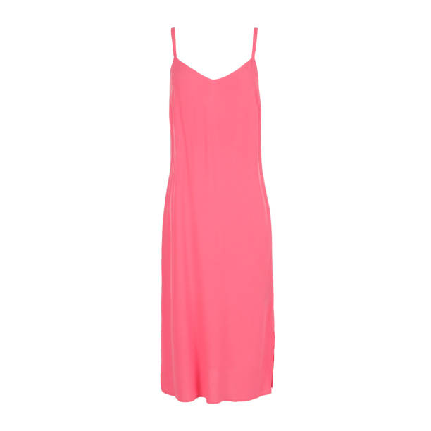 istock Women's pink long dress with straps 2183638263
