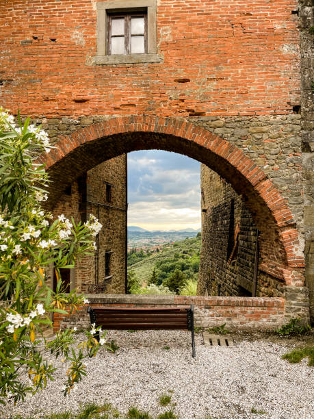 narrow alley in tuscany