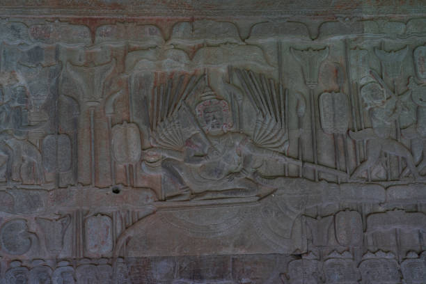 istock Hindu relief corridor. Angkor Wat 2183638508