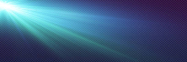 istock Optical light effect of lines. The effect of glare and lenses. Sparkling star shine. 2183640105