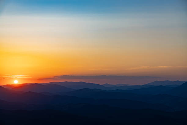 istock Sunset in the mountains, landscapes with beautiful views. 2183649130