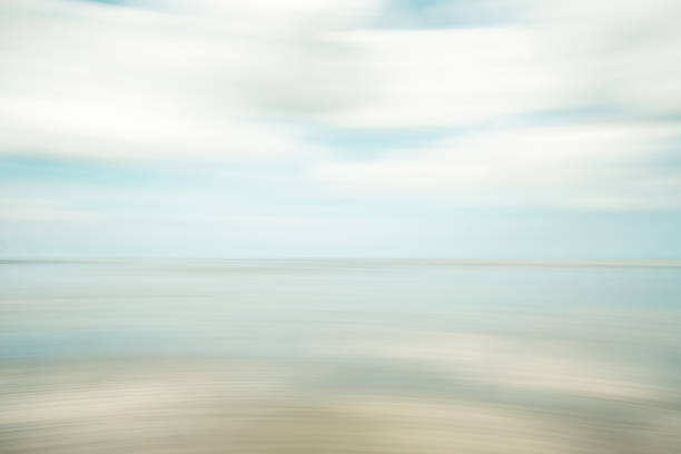 surreal blurred scene by the sea
