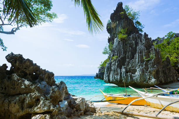 Calatrava, Romblon boasts striking turquoise waters and impressive sharp rock formations, creating a dramatic and picturesque landscape ideal for both relaxation and adventure.