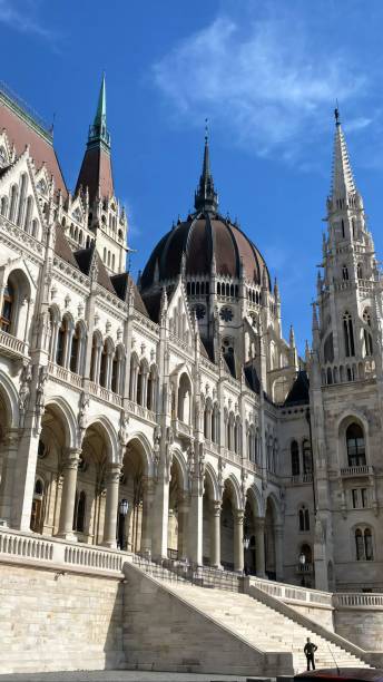 istock Hungarian Parliament Building in Budapest under a blue sky 2183673413