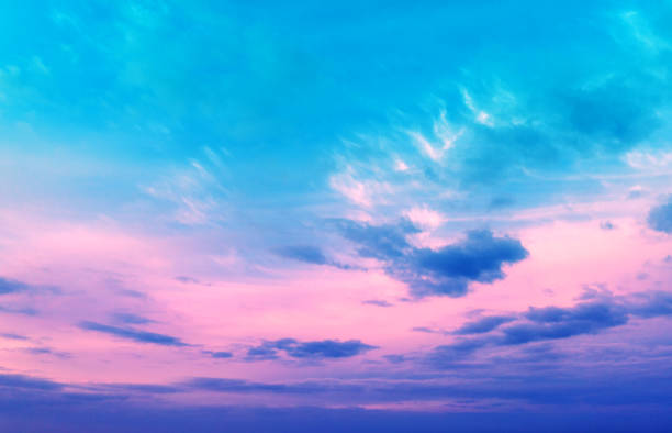 istock Colorful cloudy sky at sunset. Gradient color. Sky texture. Abstract nature background 2183681125