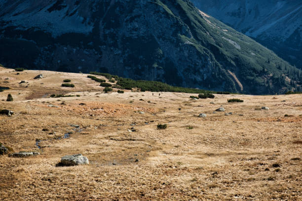 High Tatras mountain, Slovak republic. Hiking theme. Seasonal natural scene.