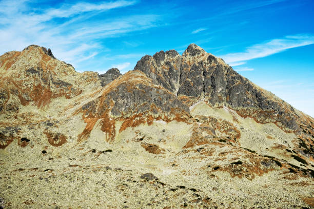 High Tatras mountain, Slovak republic. Hiking theme. Seasonal natural scene.
