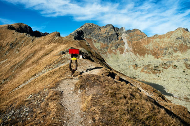 High Tatras mountain, Slovak republic. Hiking theme. Seasonal natural scene.