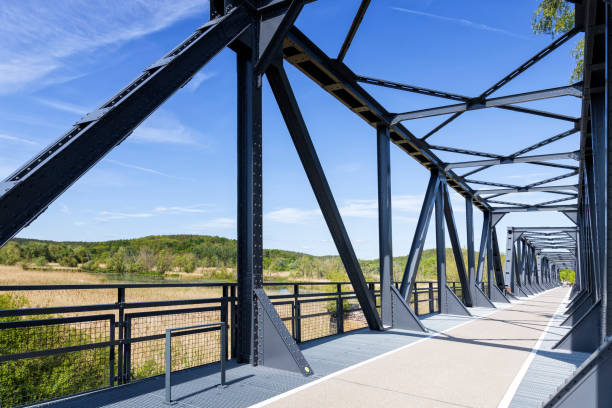 istock Bicycle route through the European Bridge Neurudnitz - Siekierki over the Oder River 2183701529