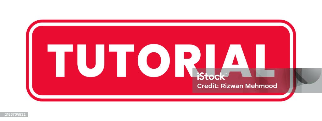 Tutorial By Sign Tutorial Tutorial Sign Sticker Label Poster Banner Vector Stock ...