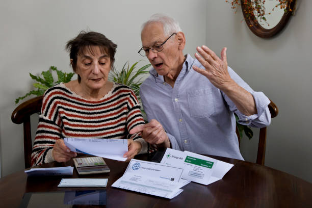 istock Senior couple upset about charge on bill 2183704655