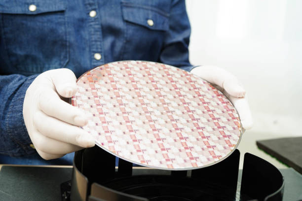 istock Silicon wafer for manufacturing semiconductor of integrated circuit. 2183709657