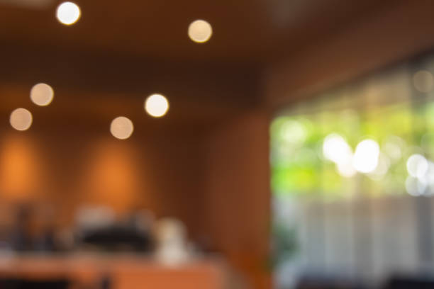 istock Abstract blur interior coffee shop restaurant or cafe and kitchen for background, counter top on of clean abstract home indoor. Warm tone used for display or montage your food dining banner products. 2183710711