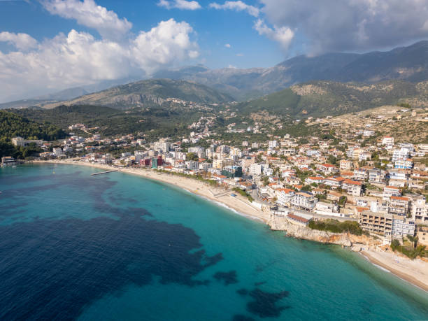 istock Himare in Albania by drone 2183725909