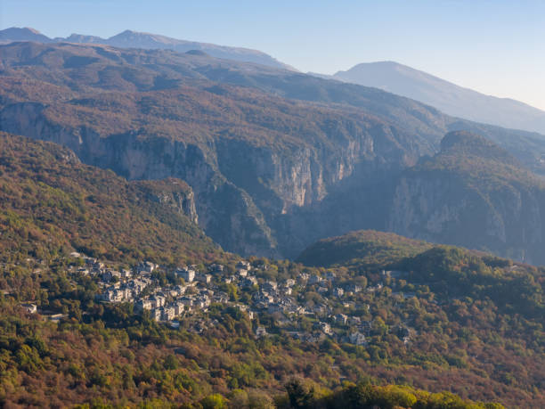 istock Monodendri in Greece by drone 2183727526