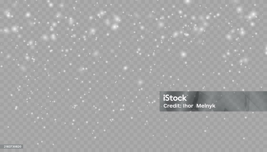 Snow Realastic Realistic Falling Snow Stock Illustration - Download Image Now ...