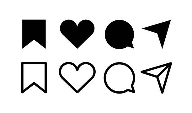 illustrazioni stock, clip art, cartoni animati e icone di tendenza di pulsante dei social media salva, metti mi piace, commenta, condividi - piacere