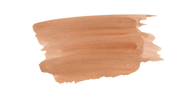 istock Watercolor brown abstract splash texture backdrop isolated on white. Brush strokes of aquarelle paint. Hand drawn illustration for greeting backgrounds, as banner with empty space for text. 2183731542