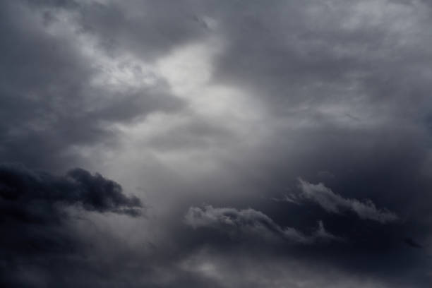 istock Stratus clouds in soft focus, with a blurred sky background featuring bright spots in the clouds, indicating the approach of bad weather and a change in weather during autumn. 2183733893