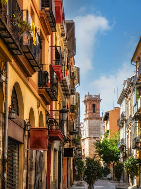 istock Valencia Serranos street facades also Serrans in Spain 2183734716
