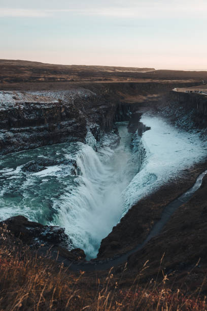 istock Gullfoss Waterfall at Sunset in Autumn, Iceland 2183736399