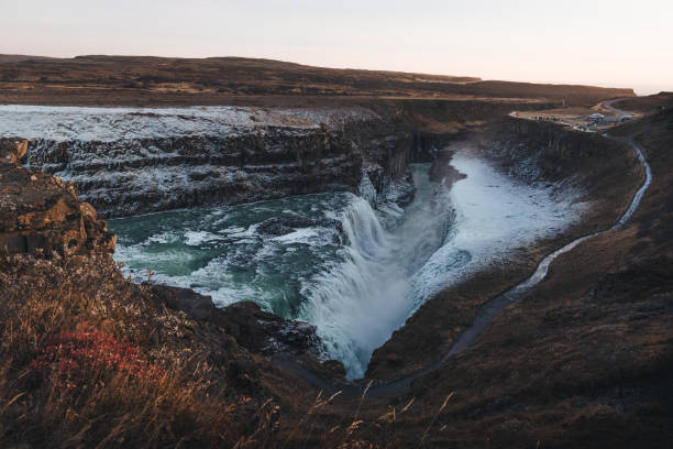istock Gullfoss Waterfall at Sunset in Autumn, Iceland 2183736411